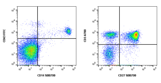 Fig. 5. Examples of StarBright Blue 700 Dye staining. 