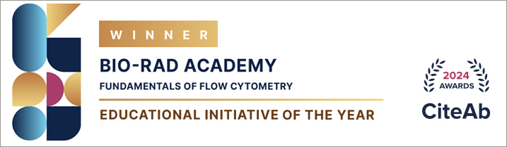 Educational Initiative of the Year Award, for the Bio-Rad Flow Cytometry Academy in this year’s CiteAb Awards