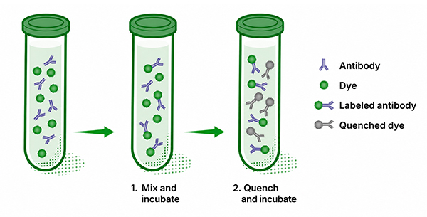 Figure 1. Efficient labeling of antibodies in two easy steps